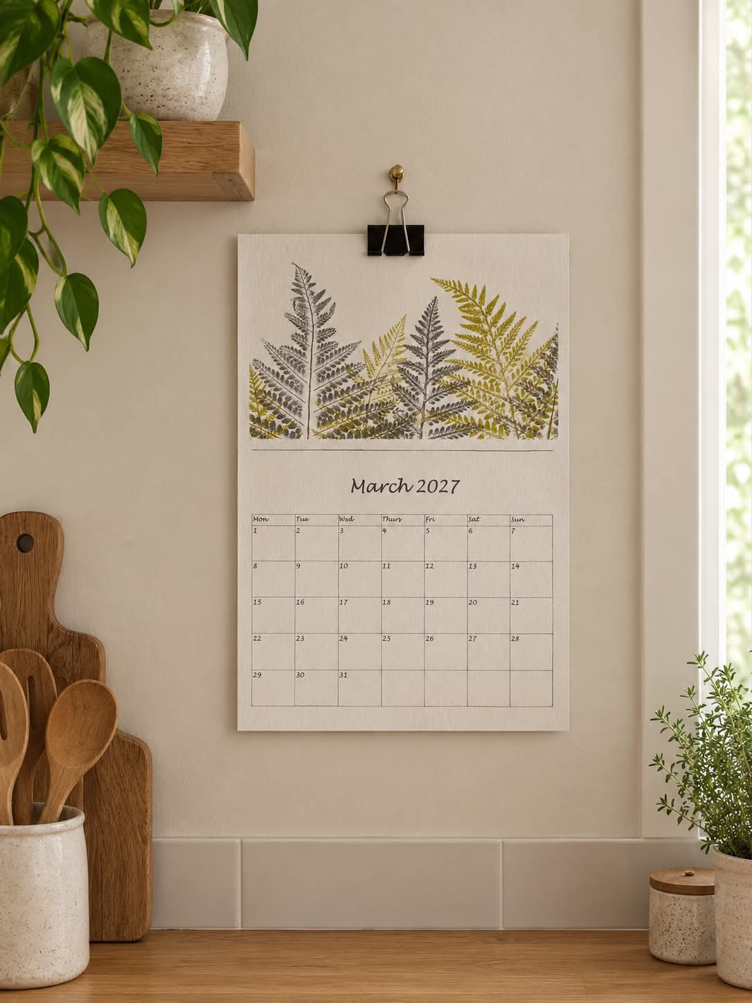 A5 2027 Calendar - D.I.Y Botanical Printing KIT