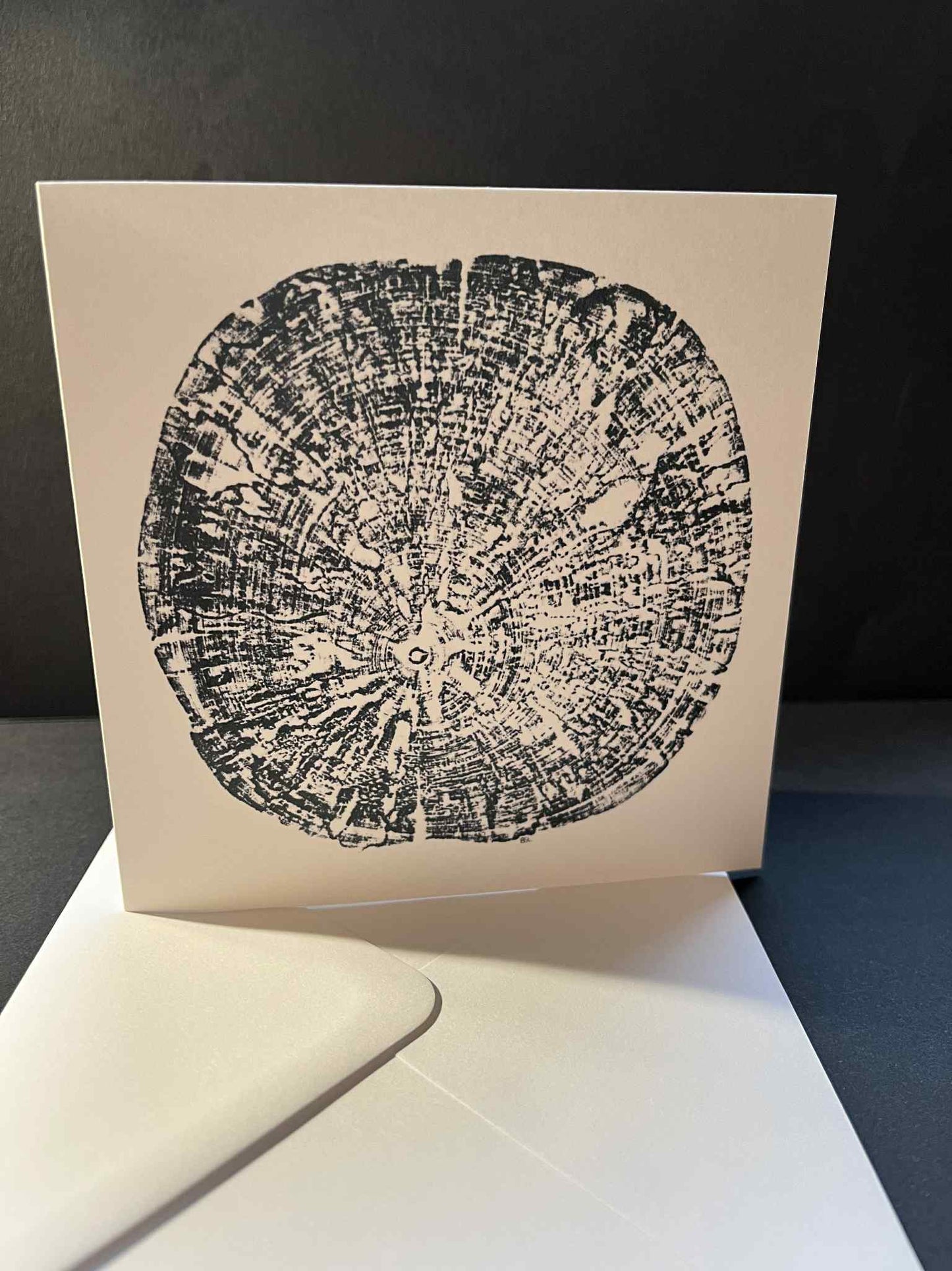 Tree Ring Greetings Card - Maple