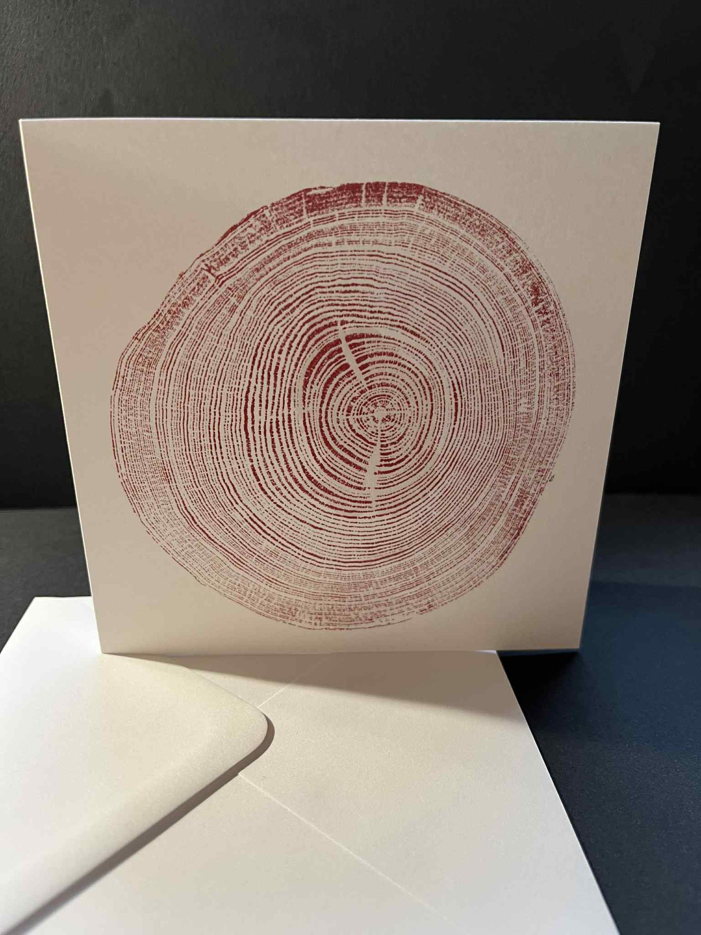 Tree Ring Greetings Card - Red Sycamore