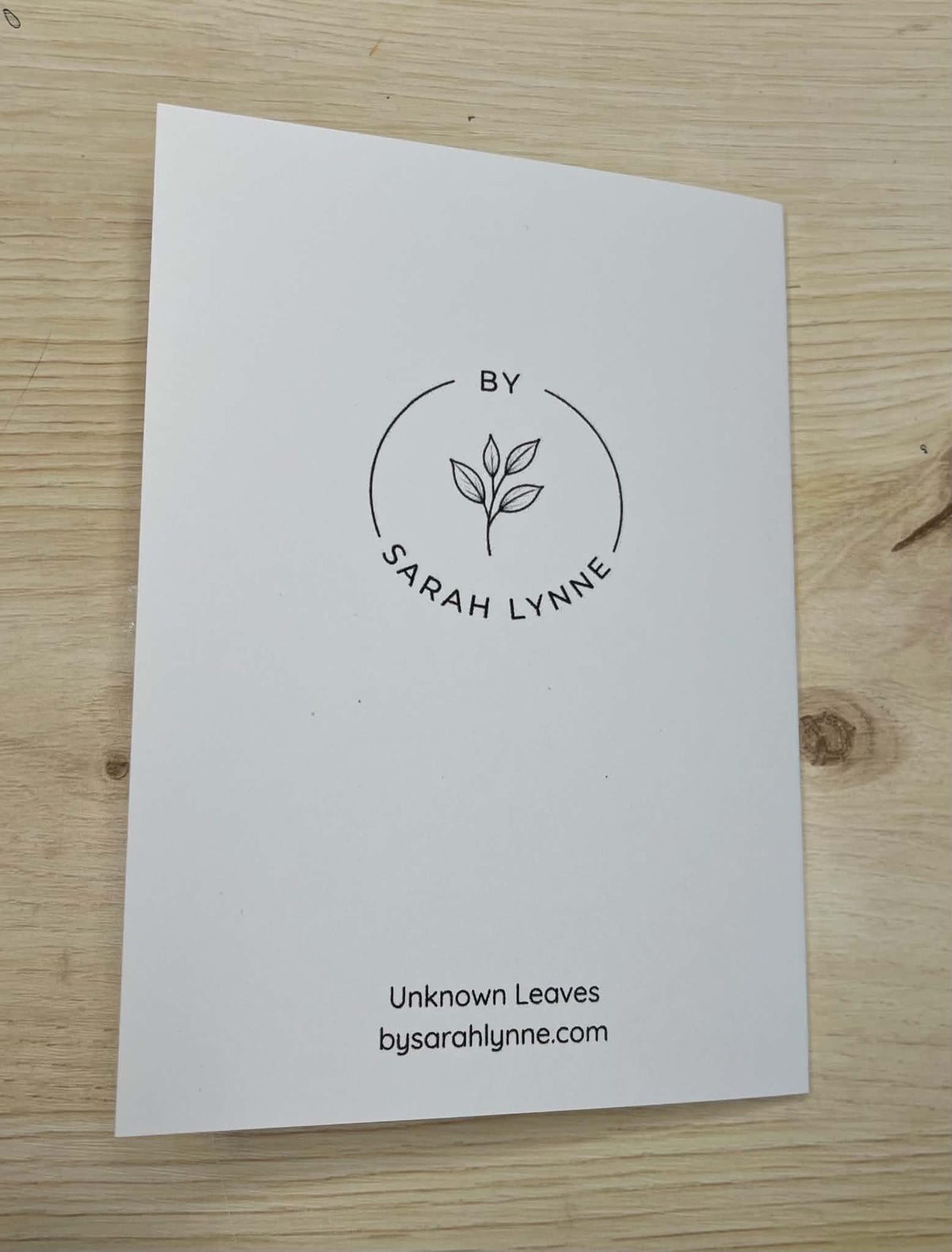 Unknown Leaf Patterned Card