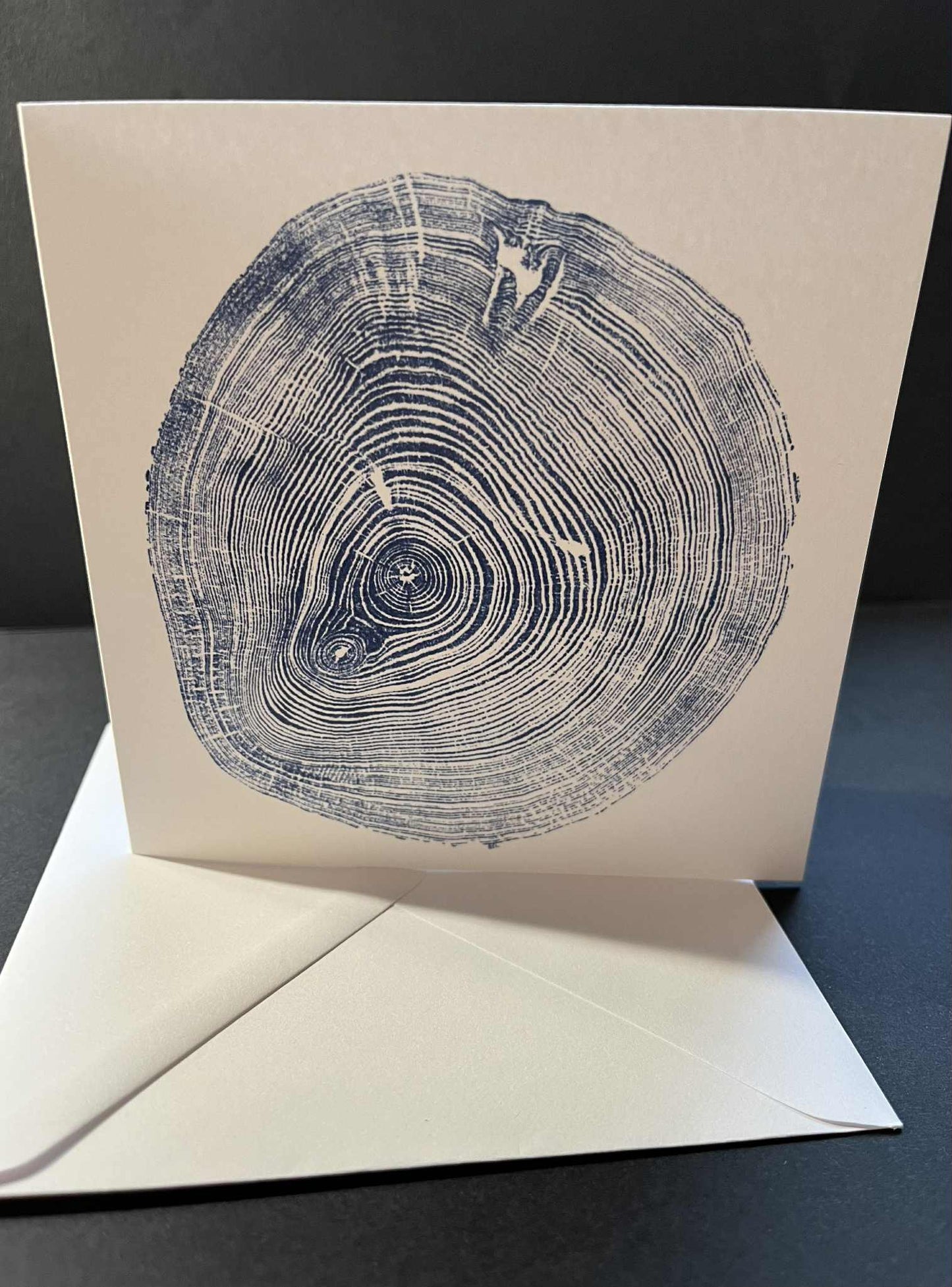 Tree Ring Greetings Card - Blue Sycamore