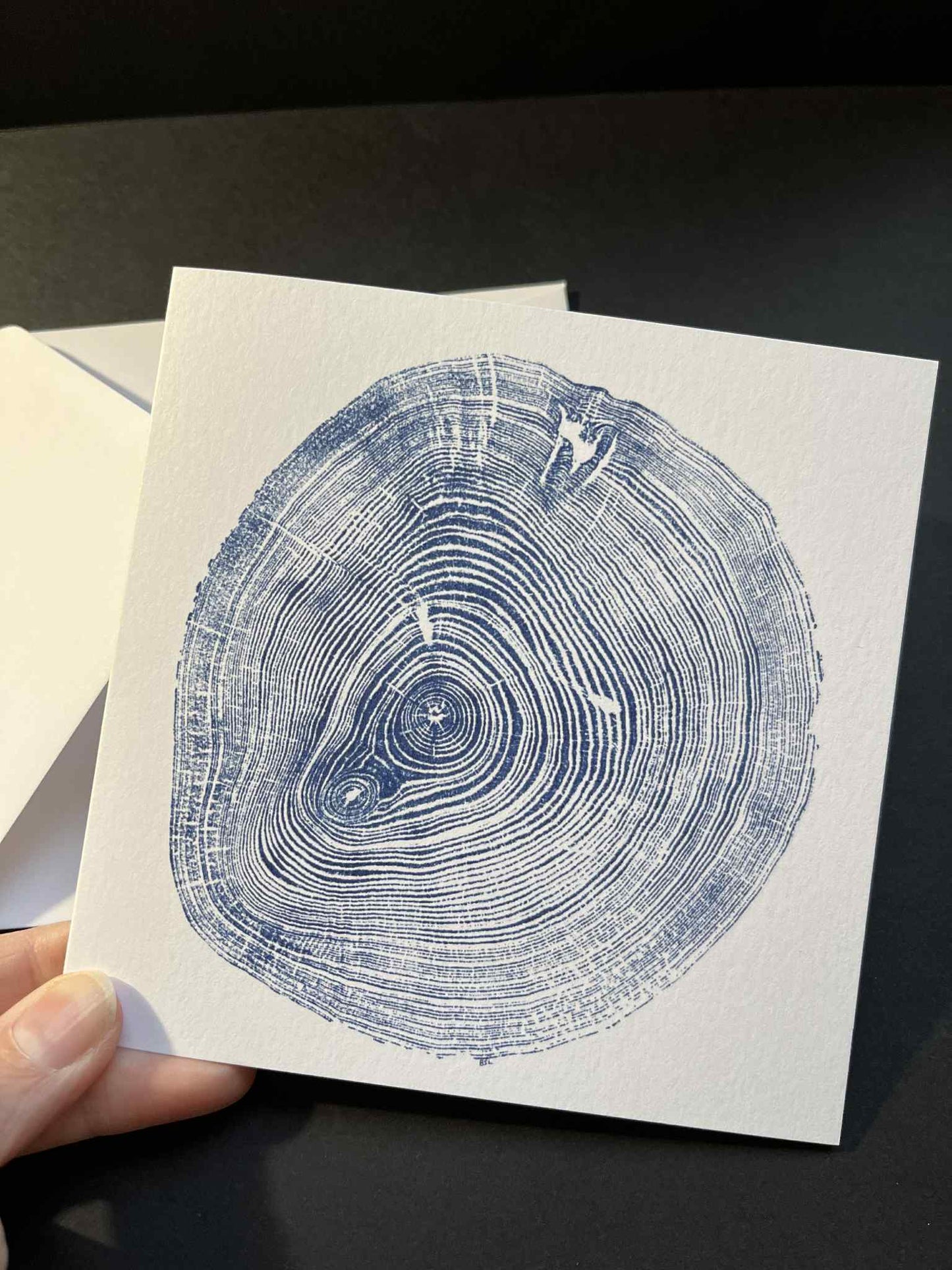 Tree Ring Greetings Card - Blue Sycamore