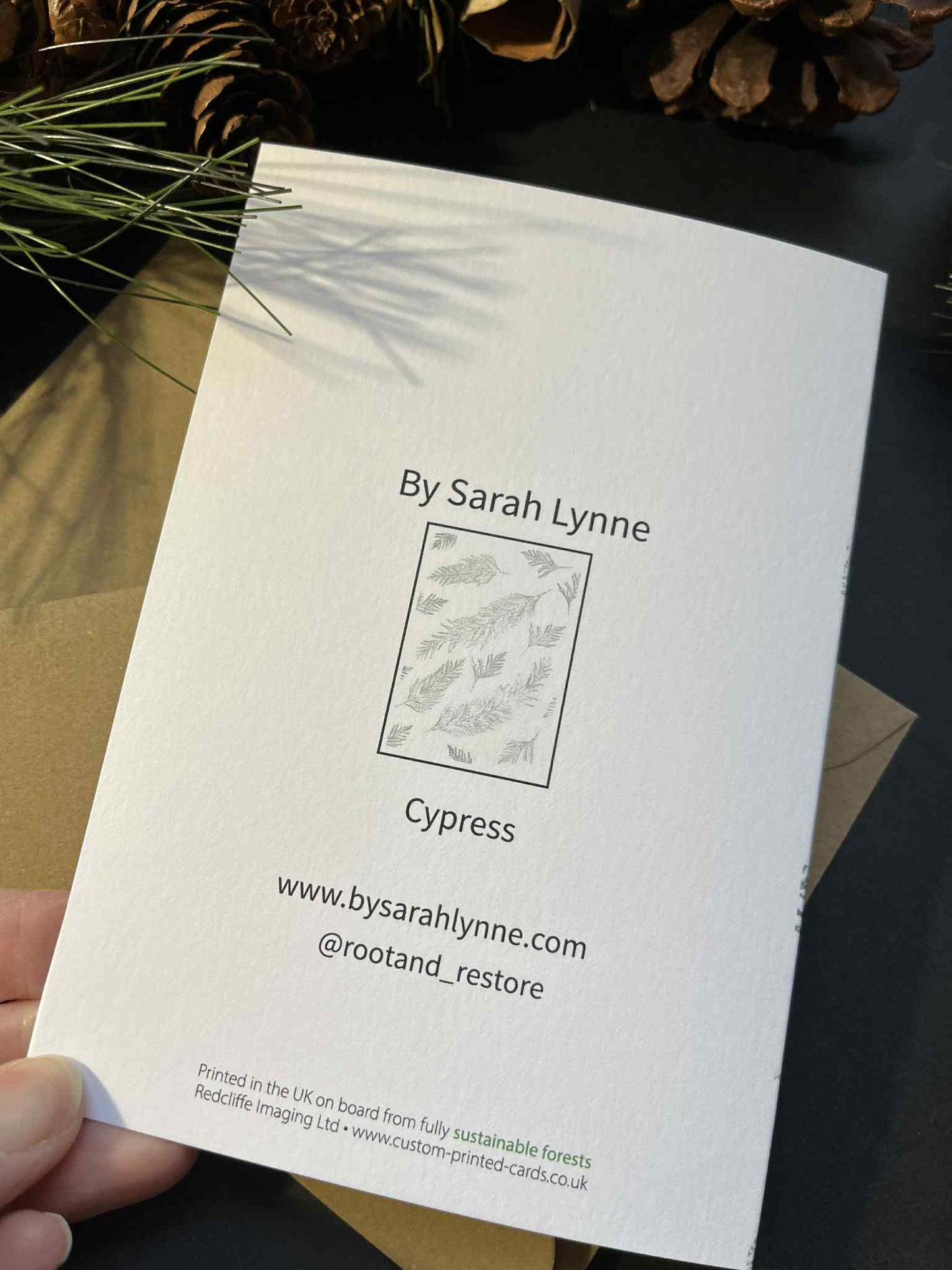 Forest Leaves Greetings Card - Cypress