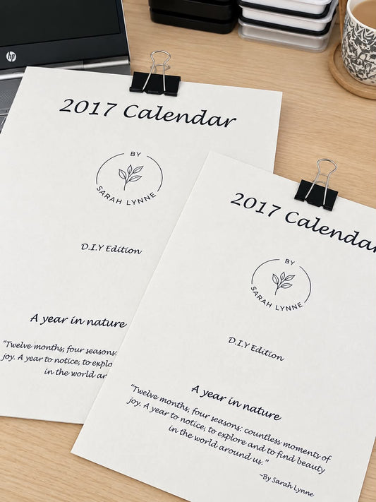 A4 Blank D.I.Y Edition 2027 Calendar (ink pad not included)