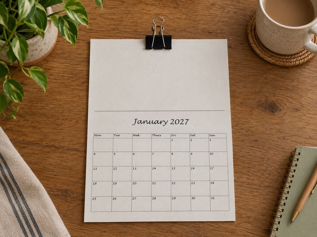 A5 2027 Calendar - D.I.Y Botanical Printing KIT