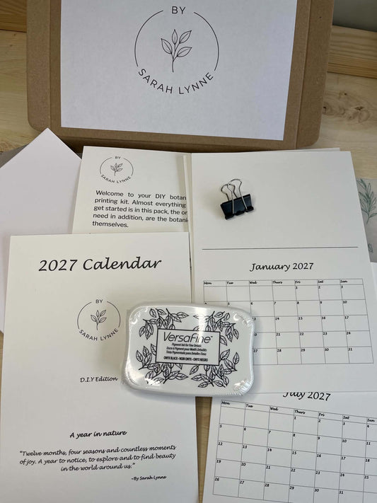A5 2027 Calendar - D.I.Y Botanical Printing KIT