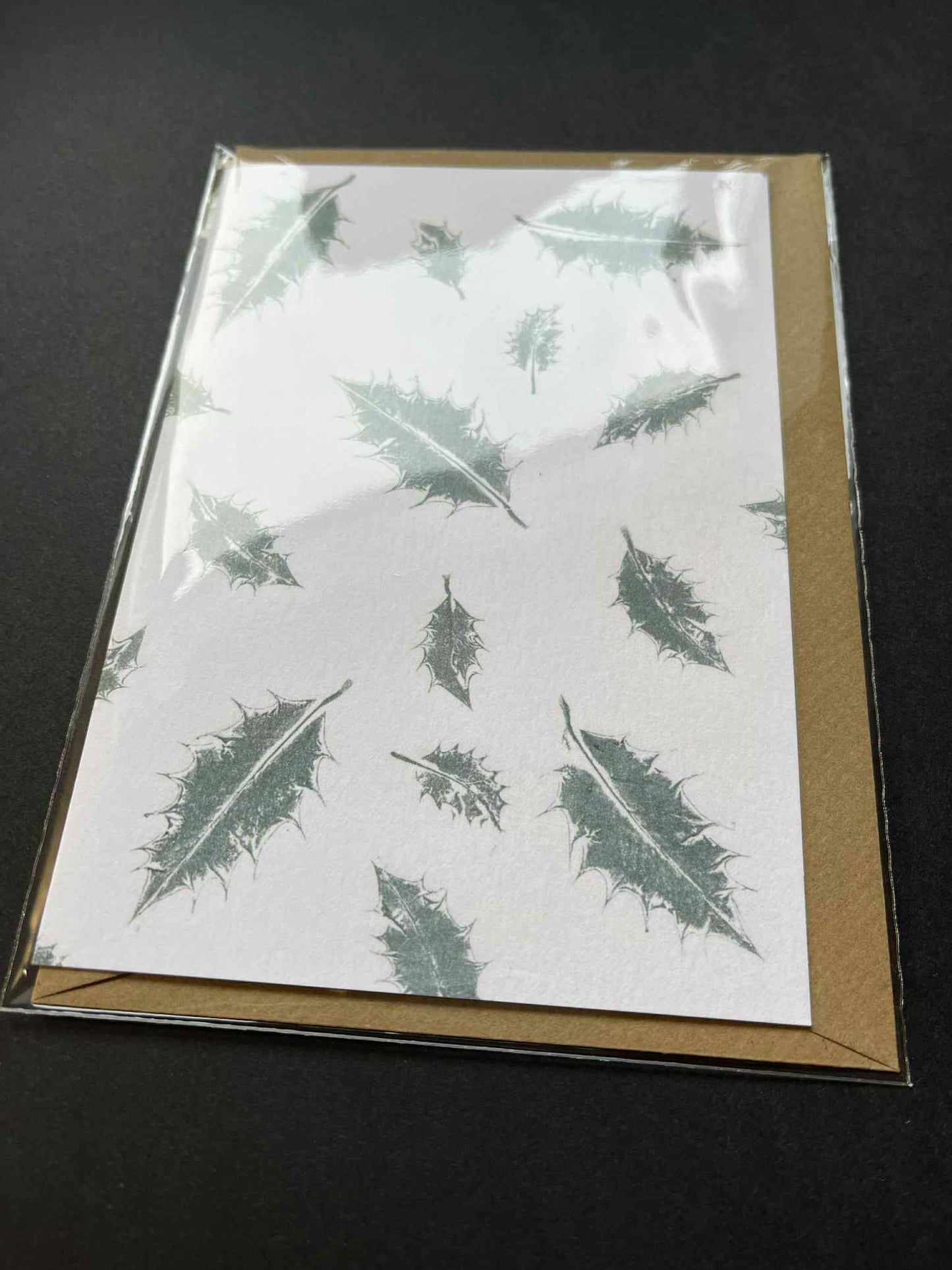 Forest Leaves Greetings Card - Holly