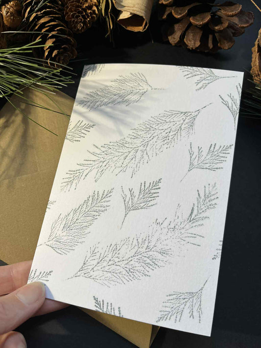 Forest Leaves Greetings Card - Cypress