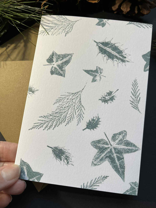 Forest Leaves Greetings Card - Mixed Leaves